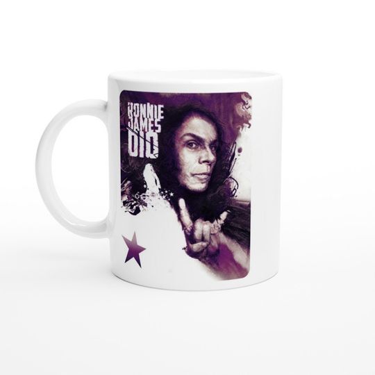 Black Sabbath Ronnie James Dio Art Ceramic Mug - Rock and Roll Coffee Cup