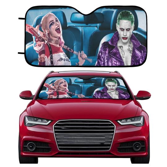 Harley Quinn & Joker Car Sun Shade