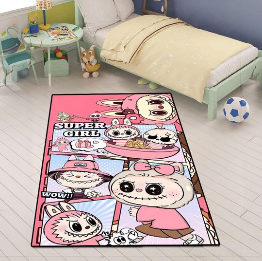 Labubu monsters rug, Kids room rug, Machine Washable Rug, Kids rug, Labubu rug
