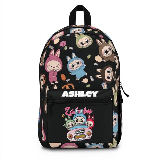 Labubu Canvas School Backpack - Cute Bag for Kids