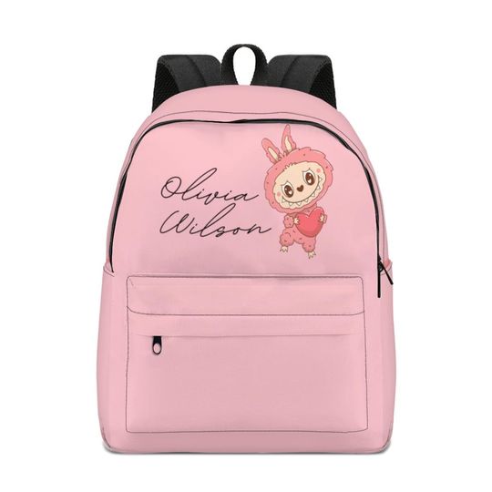 Personalised Pastel Labubu Backpack - Cute School Bag for Girls & Teens