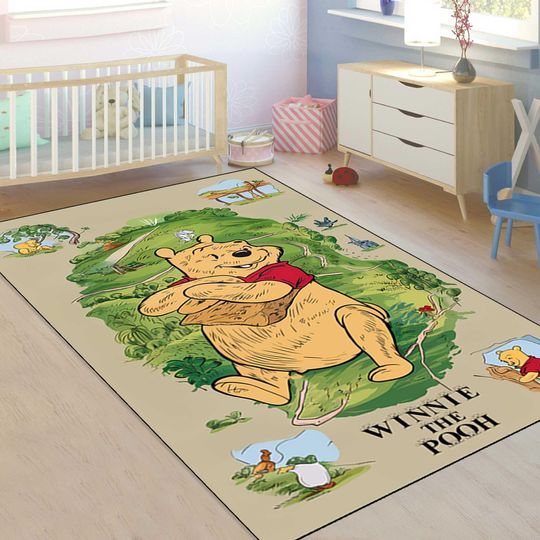 Winnie The Pooh Rug, Winnie The Pooh Rug, Pooh Floor Carpet, Cartoon Pohh Rug