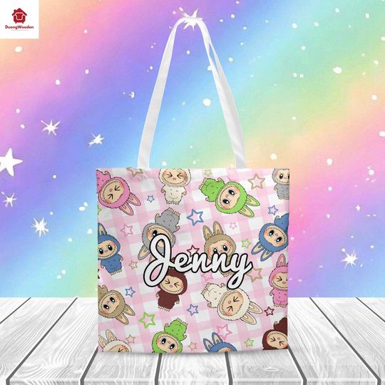 Cute Spooky Labubu Tote Bag - Gift for Fans