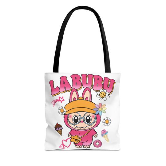 Colorful Labubu All-Over Print Tote Bag - Versatile Bag for School & Travel