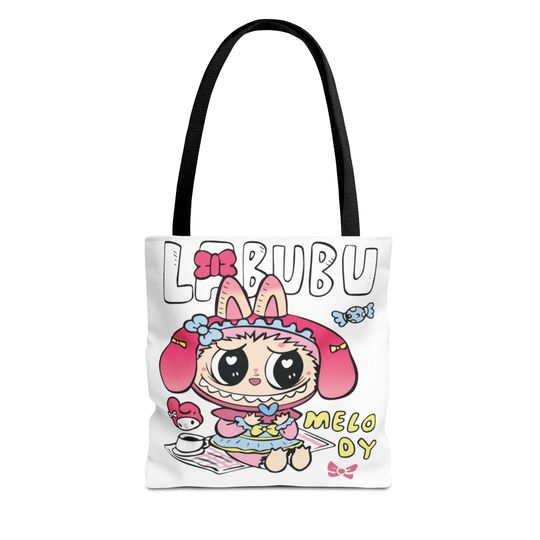 Colorful Labubu All-Over Print Tote Bag - Versatile Bag for School & Travel
