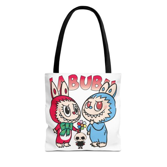Colorful Labubu All-Over Print Tote Bag - Versatile Bag for School & Travel