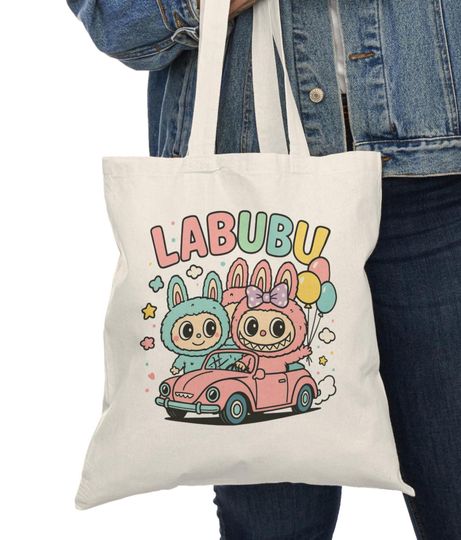Fun Labubu Tote Bag - Eco-Friendly & Reusable Gift for Fans