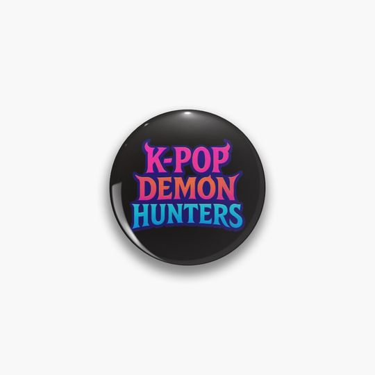 K-Pop Demon Hunters: Glamour & Grit – The Iconic Gradient Crest Pin