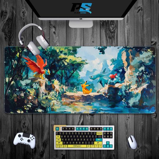 PKM On Paul Czanne's Painting Anime Mouse Pad, Desk Pad, The Impressionism Desk Mat