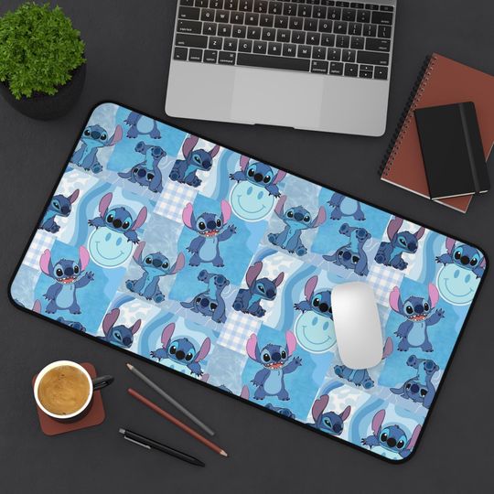 Stitch Inspired Desk Mat for Cozy Workspaces, Office Decor, Gamer Gift