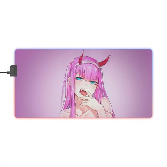 Anime Zero2 LED Gaming Mouse Pad, Darling in the Darling in the Franx Mousepad