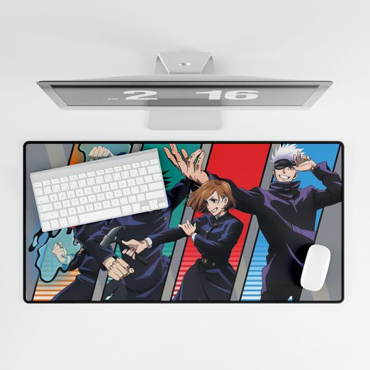 Jujutsu Satoru Desk Mat|Anime Desk Decor|Anime Office Mat|Gojo Satoru Desk Accessory