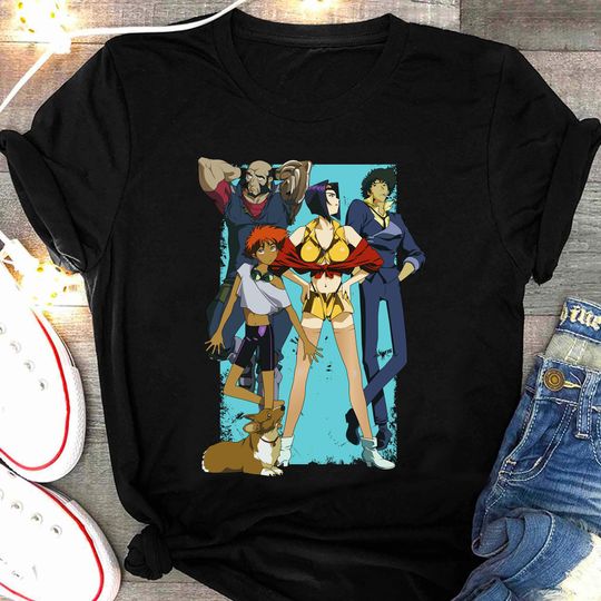 Cow Bebop Spike, Faye, Jet, Ed, Ein Shirt, Bounty Hunter Anime Tee