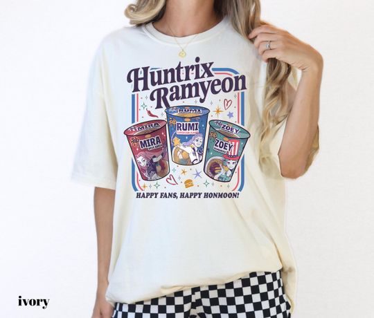Huntrix Girls comfort color Shirt,Kpop Demon Hunters T-shirt,Vintage Huntrix Shirt,Huntrix Fan Shirt Gift,Rumi Zoey Mira Graphic Shirt
