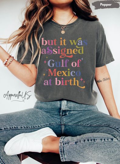 Gulf of Mexico T-Shirt, Assigned at Birth Design, Anti Trump, Political Gift
