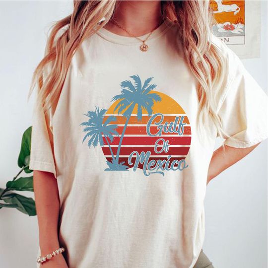 Gulf of Mexico Coastal T-Shirt, Gulf Coast Vacation, Beach Travel Gift