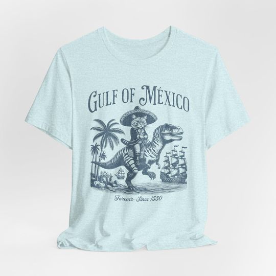 Gulf of Mexico Pirate Cat T-shirt – Retro Golfo de México Forever Design