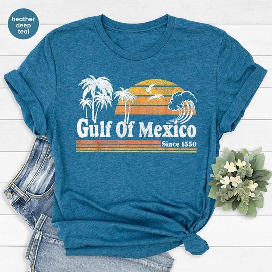 Gulf of Mexico Retro Sunset Shirt – Mexico Beach Political Tee