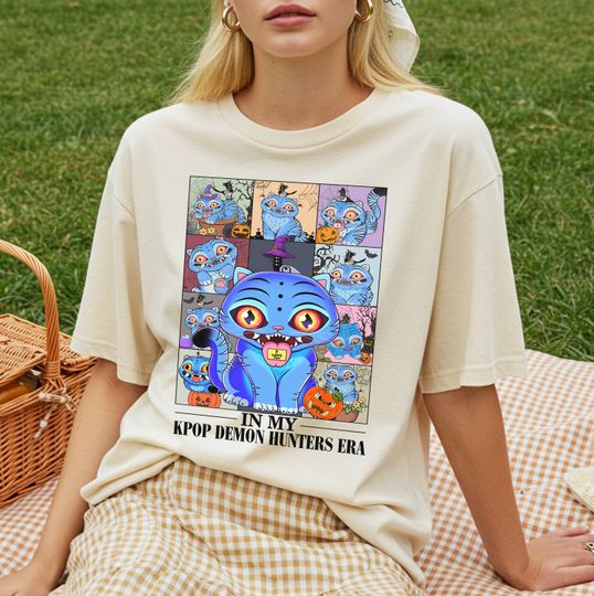 Halloween Derpy Tiger Shirt, Halloween Kpop Demon Hunters Shirt,Demon Hunters Merch,KPDH Shirt,Huntrix Shirt,Halloween Saja Boys Tshirt