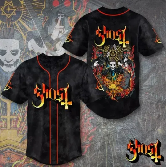Ghost Band Baseball Jersey - Hot Tour 2025 Merch - Good for Music