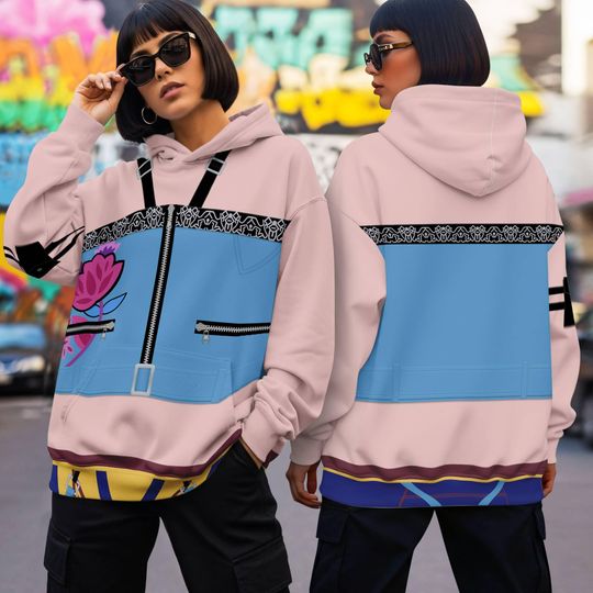 Kpop Demon Hunters Halloween Costume Hoodie, Zoey Outfit Cosplay All Over Print Tee, Saja Girls Zoey Mira Rumi Halloween Cosplay Sweatshirt