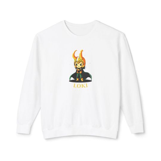 Loki Inspired Unisex Lightweight Crewneck Sweatshirt, Marvel Apparel