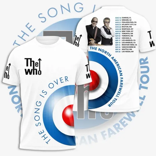 The Who The Song Is Over The North American Farewell Tour 2025 3D T-Shirt