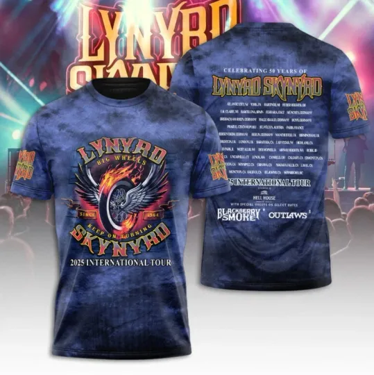 Lynyrd Skynyrd 3D Tour 2025 The Last Show Tour 2025 Unisex T-Shirt