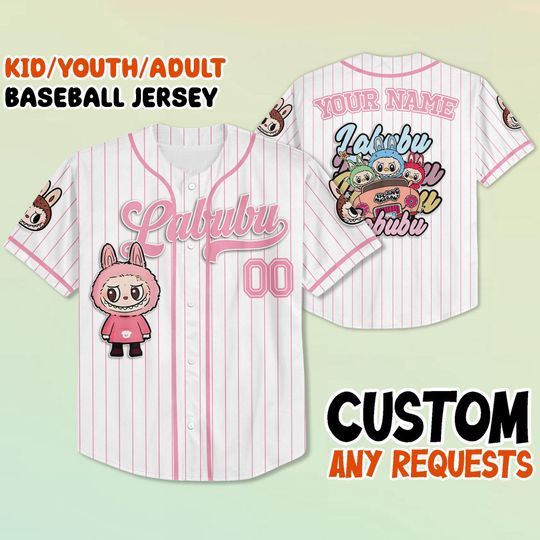 Personalized Labubu Baseball Jersey - Custom Disney 2025 Family Shirt