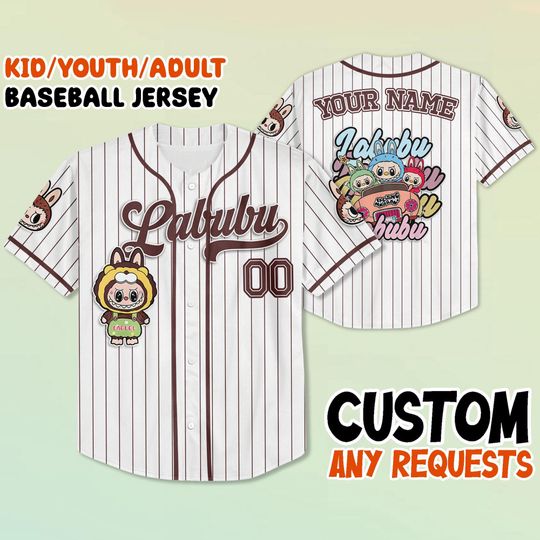 Personalized Labubu Baseball Jersey - Custom Disney 2025 Family Shirt