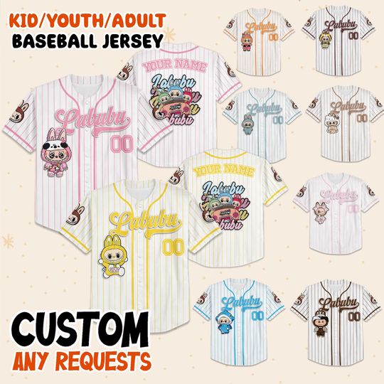 Personalized Labubu Baseball Jersey - Custom Disney 2025 Family Trip Shirt