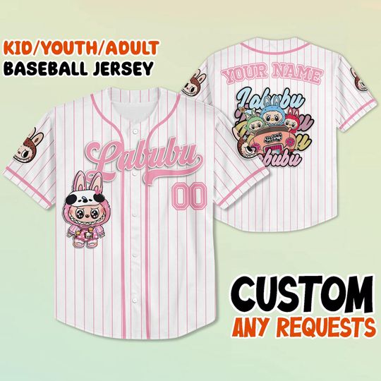 Personalized Labubu Baseball Jersey - Custom Disney 2025 Family Trip Shirt
