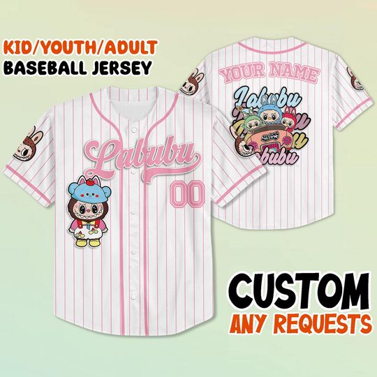 Personalized Labubu Baseball Jersey - Custom Disney 2025 Family Trip Shirt