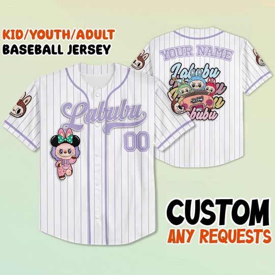 Personalized Labubu Baseball Jersey - Cute & Kawaii Family Matching Outfit