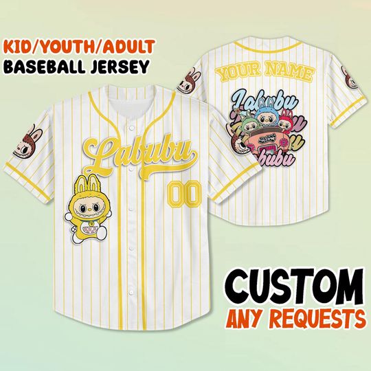 Personalized Labubu Baseball Jersey - Custom Disney 2025 Family Trip Shirt