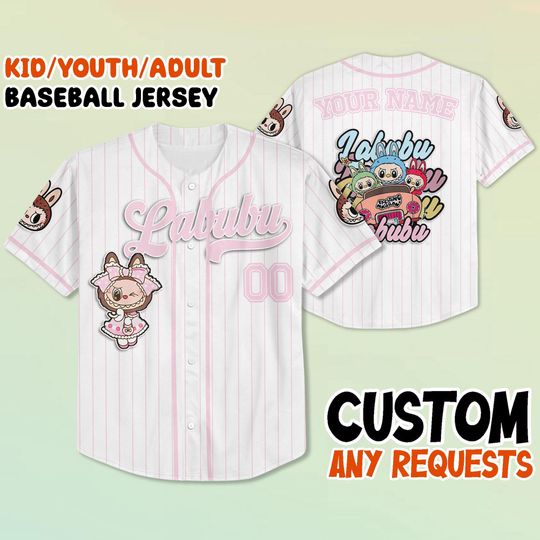 Personalized Labubu Baseball Jersey - Custom Disney 2025 Family Trip Shirt