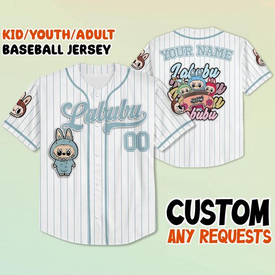 Personalized Labubu Baseball Jersey - Custom Disney 2025 Family Trip Shirt