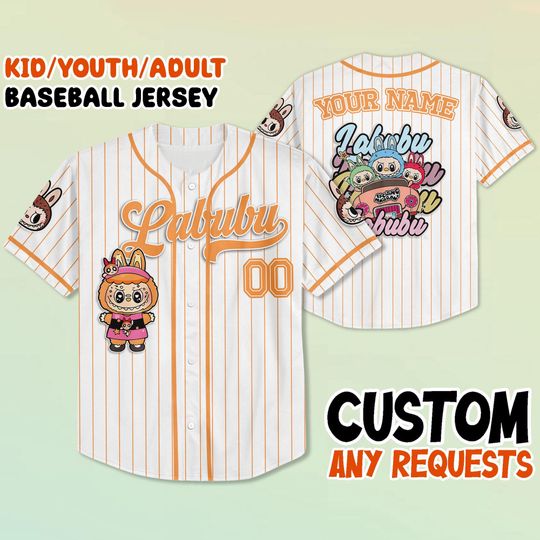 Personalized Labubu Baseball Jersey - Custom Disney 2025 Family Trip Shirt