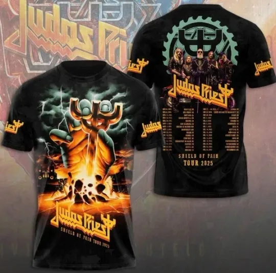 Judas Priest Tour 2025 3D T-Shirt