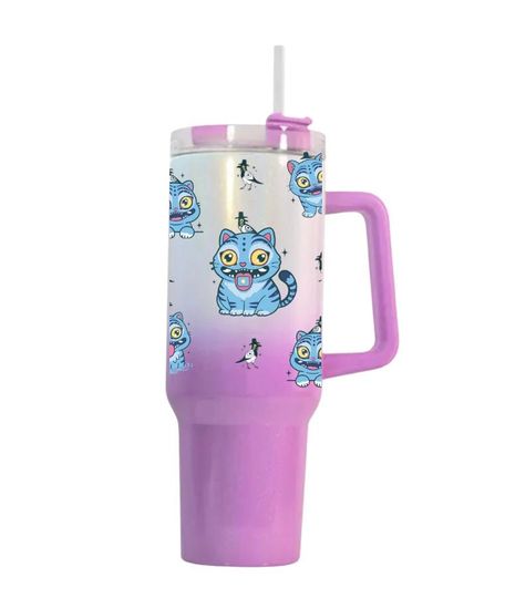 Kpop demon hunters inspired 40 oz tumbler-Derpy Tiger