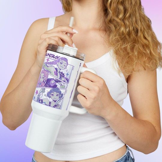 KPOP DEMON HUNTERS Huntrix 40oz Travel Tumbler for Everyday Use, Perfect for On-the-Go Hydration, Ideal Gift, Unique Design,