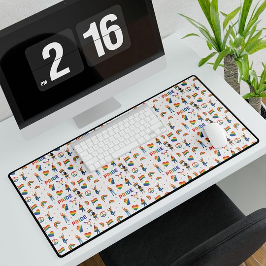 Pride Month Desk Mat LGBTQ+ Office Decor, LGBTQ Community Gift