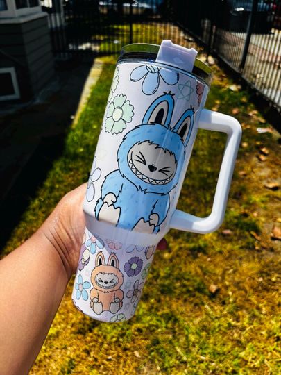 cute monster labubu 40oz tumbler