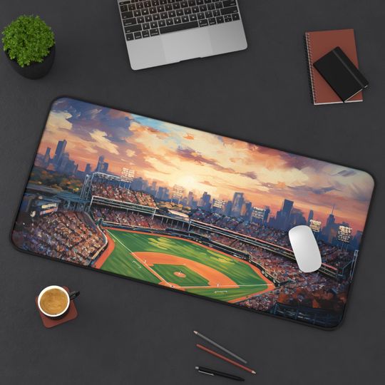 Baseball Stadium Desk Mat - Home Office Decor, Gamer Gift, Sports Fan Accessory