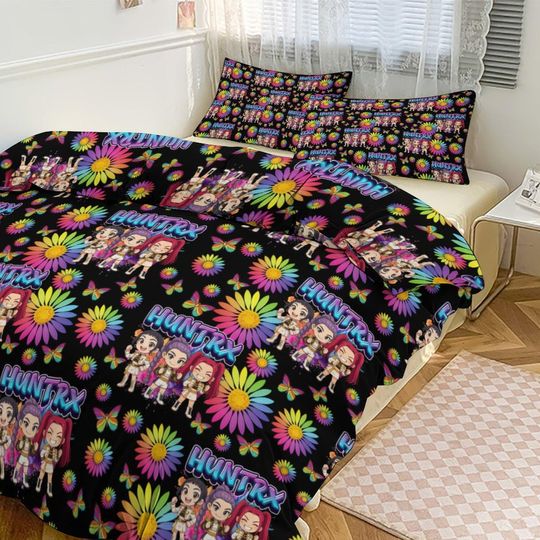 KPOP Demon Hunters 3-Piece Bedding Set- Huntrix