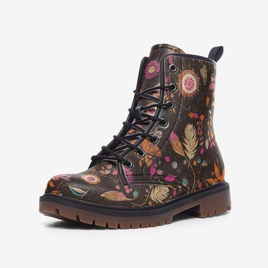 Bohemian Vegan Combat Boots – Leather Boots