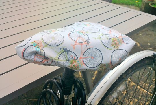 Cycle/Bike Seat Cover - elasticated with waterproof lining, protect your seat or just for show