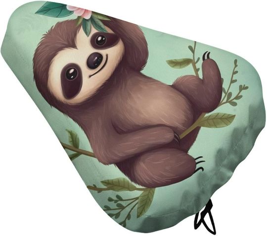 Cute Sloth Bicycle Saddle Covers Dustproof Bikes Seats Protectors Road Cycling