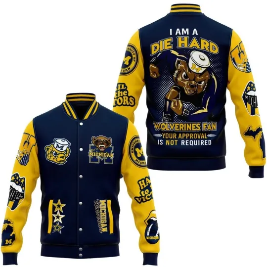 Michigan city Wolverine Hockey Varsity baseball Jacket champions 2025