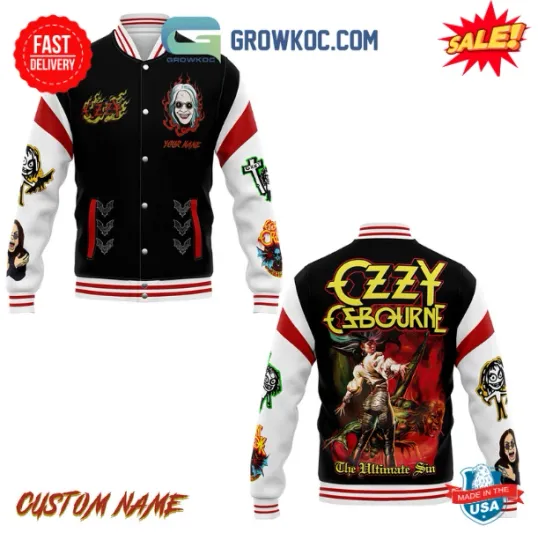 Ozzy Osbourne The Ultimate Sin Personalized Baseball Jacket